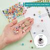 Olycraft 100Pcs 10 Colors Handmade Luminous Inner Flower Lampwork Beads LAMP-OC0001-57-3