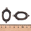 Zinc Alloy Link Cabochon Settings PALLOY-WH0001-35R-3