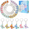 24Pcs 6 Colors Alloy Enamel Pendant Decorations HJEW-SC00062-1