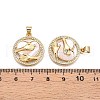 Brass Micro Pave Clear Cubic Zirconia Pendants KK-N254-186G-3