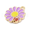 Alloy Enamel Pendants ENAM-Q001-06G-05-2