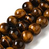 Nattural Tiger Eye Beads Strands G-GSR12mmC014-B-2