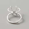 Adjustable Brass Finger Ring Components KK-WH0044-85-3