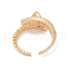 Brass Micro Pave Cubic Zirconia Open Cuff Rings RJEW-K263-24KCG-01-3