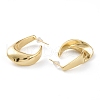 Brass Half Hoop Earrings EJEW-A056-29G-2