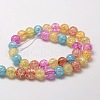 Crackle Glass Round Beads Strands CCG-E001-10mm-02-2