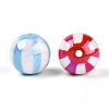 UV Plating Opaque Acrylic Beads OACR-T028-12mm-65-2