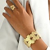 Butterfly Alloy Cuff Bangles & Rings Sets for Women FS-WG97FA7-01-2