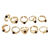 304 Stainless Steel Adjustable Open Cuff Rings RJEW-A071-02A-G-4
