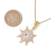 Glass Seed Beads & Handmade Evil Eye Lampwork Star Pendant Necklaces NJEW-MZ00098-03-3