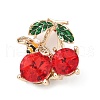 Cherry with Bee Enamel Pins JEWB-M071-02KCG-1