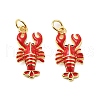 Brass Enamel Pendants KK-L237-027G-02-1