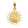 Ion Plating(IP) 304 Stainless Steel Pendants STAS-D112-06G-1