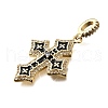 Brass Enamel European Dangle Charms KK-B136-09G-02-2