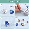 SOFPLATE 100Pcs Flat Round Stainless Steel Stud Earring Settings STAS-SP0001-61D-P-6