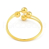 Round Brass Open Cuff Torque Bangles for Women BJEW-Z074-03G-3