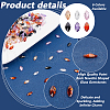   180Pcs 6 Colors Cubic Zirconia Pointed Back Cabochons ZIRC-PH0001-44-4