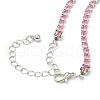Alloy Rhinestone Cup Chain Necklaces NJEW-H217-02P-3