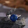 925 Sterling Silver with Natural Malachite Finger Rings WGB2E64-21-1