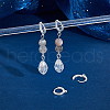 Unicraftale 4Pcs Sterling Silver Huggie Hoop Earring Findings STER-UN0001-76-2