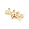 Brass Micro Pave Cubic Zirconia Spacer Beads KK-K371-47B-G-2