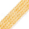 Natural Citrine Beads Strands X-G-E326-6mm-01-1