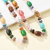 Natural & Synthetic Gemstone Beaded Necklaces NJEW-S390-25-2