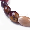 Natural Mookaite Bead Stretch Bracelets BJEW-K213-12-3