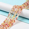 Gradient Color Electroplate Glass Bead Strands GLAA-E042-05-B01-2
