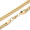 Ion Plating(IP) 304 Stainless Steel Wheat Chain Bracelets & Necklaces Jewelry Sets SJEW-B019-04B-G-6