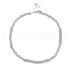 Non-Tarnish 304 Stainless Steel Mesh Chain Necklaces for Women NJEW-C055-04P-1