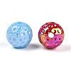UV Plating Opaque Acrylic Beads OACR-T028-63B-2