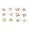 60Pcs 12 Colors Frosted Acrylic Flower Charms PALLOY-JF03550-1