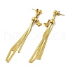 Stainless Steel Butterfly Dangle Stud Earrings EJEW-Z025-04G-2