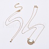 Brass Pendant Necklace Sets NJEW-JN02485-1