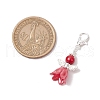 Angel ABS Plastic Imitation Pearl Pendant Decorations HJEW-JM03109-02-3