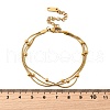 304 Stainless Steel Satellite Chains Multi-strand Bracelets for Women BJEW-V012-05G-5