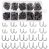 500Pcs 10 Styles Carbon Steel Fish Hooks FIND-TAC0028-18-1