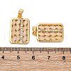 Brass Resin Imitation Cat Eye Pendants KK-V009-05G-2
