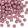 SUNNYCLUE 120Pcs Pave Disco Ball Beads RB-SC0004-84E-1