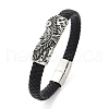 Braided Microfiber Leather Cord Bracelets BJEW-D304-09AS-2