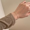 925 Sterling Silver Heart Link Bracelets BJEW-F496-01PG-1