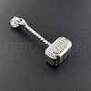 Stylish Stainless Steel Hammer Pendant Punk Necklaces for Lucky Men's Fashion Accessories QZ1821-4