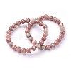 Natural Plum Blossom Jasper Beads Stretch Bracelets X-BJEW-F380-01-B08-4
