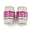 925 Sterling Silver Micro Pave Cubic Zirconia Screw Clasps STER-U001-03A-P-1
