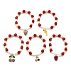 Brass Stretch Bracelets BJEW-C098-03-4