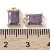 Brass Micro Pave Cubic Zirconia Charms KK-G491-31G-06-3