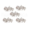 Brass Micro Pave Cubic Zirconia Charms KK-E068-VB301-4