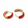 Enamel Hoop Earrings EJEW-G344-02G-05-2