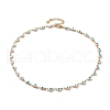 Heart Evil Eye 304 Stainless Steel Enamel Link Chains Bracelets & Necklaces Jewelry Sets SJEW-JS01153-2